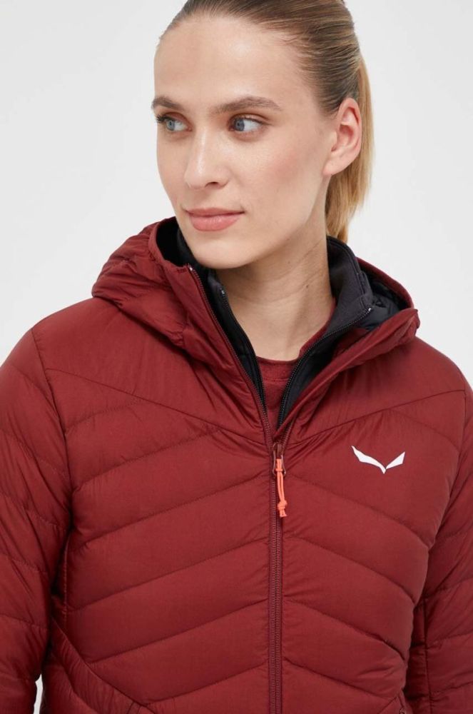 Спортивна пухова куртка Salewa Brenta колір бордовий фото 4