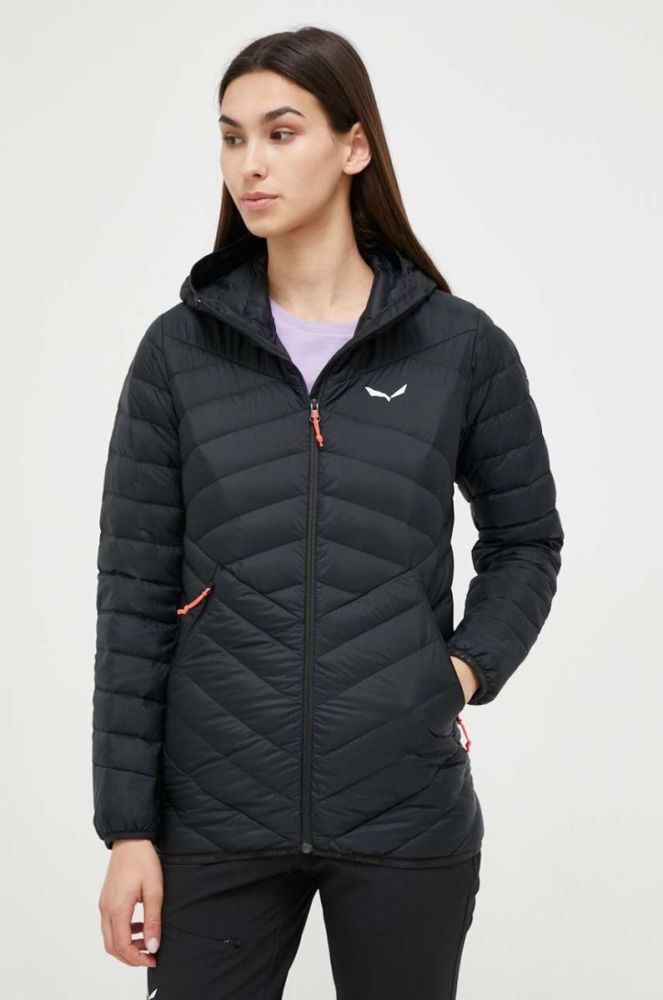 Спортивна пухова куртка Salewa Brenta колір чорний фото 2