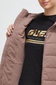 Куртка Guess жіноча колір коричневий зимова (3571421)