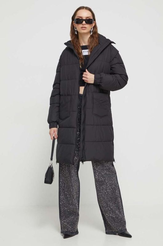 Куртка Moschino Jeans жіноча колір чорний зимова (3559681) фото 2