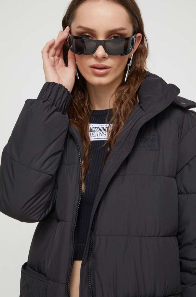 Куртка Moschino Jeans жіноча колір чорний зимова (3559681) фото 4