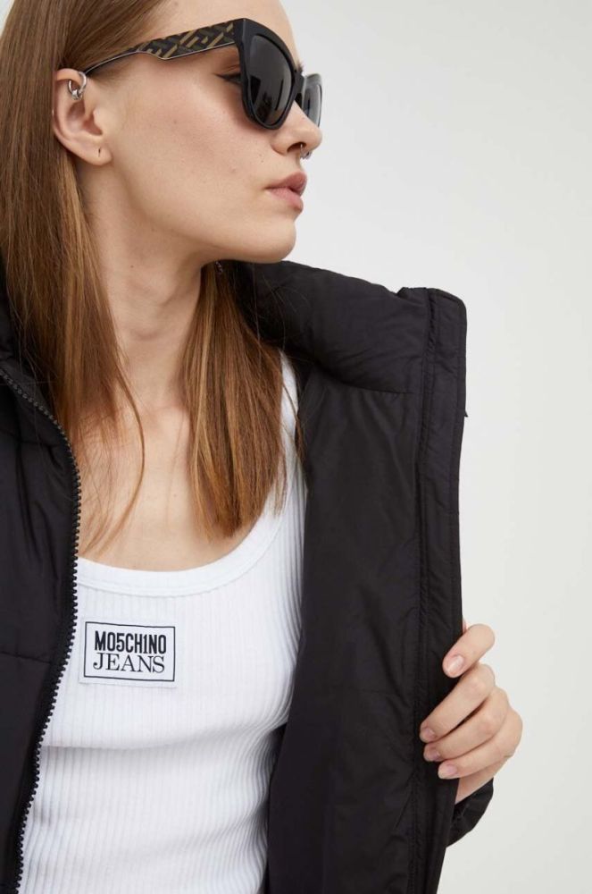 Куртка Moschino Jeans жіноча колір чорний зимова (3492819) фото 6