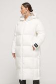 Куртка HUGO жіноча колір бежевий зимова oversize