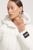 Куртка HUGO жіноча колір бежевий зимова oversize