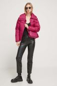 Куртка HUGO жіноча колір рожевий зимова oversize