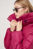 Куртка HUGO жіноча колір рожевий зимова oversize