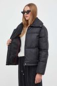Куртка HUGO жіноча колір чорний зимова oversize