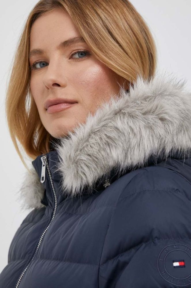 Пухова куртка Tommy Hilfiger жіноча колір синій зимова (3424581) фото 7