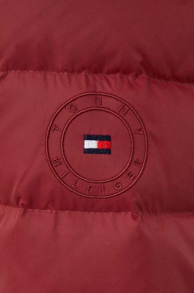 Пухова куртка Tommy Hilfiger жіноча колір бордовий зимова (3424569) фото 7