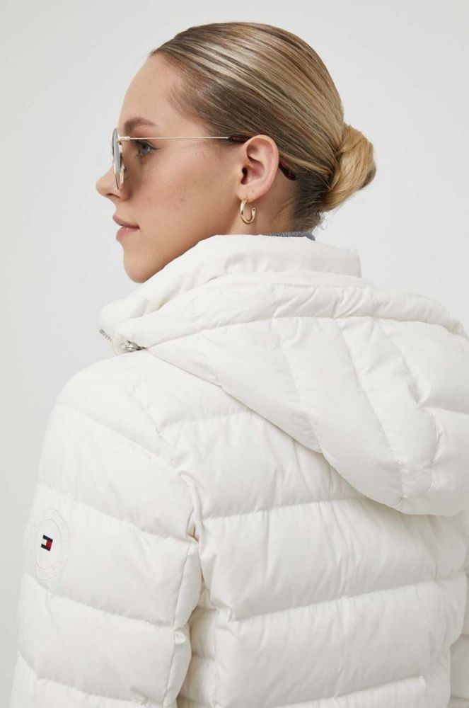 Пухова куртка Tommy Hilfiger жіноча колір бежевий зимова (3420449) фото 6