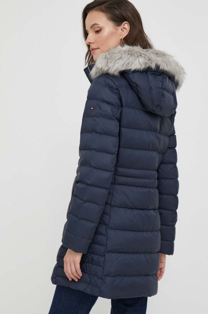 Пухова куртка Tommy Hilfiger жіноча колір синій зимова (3420438) фото 3