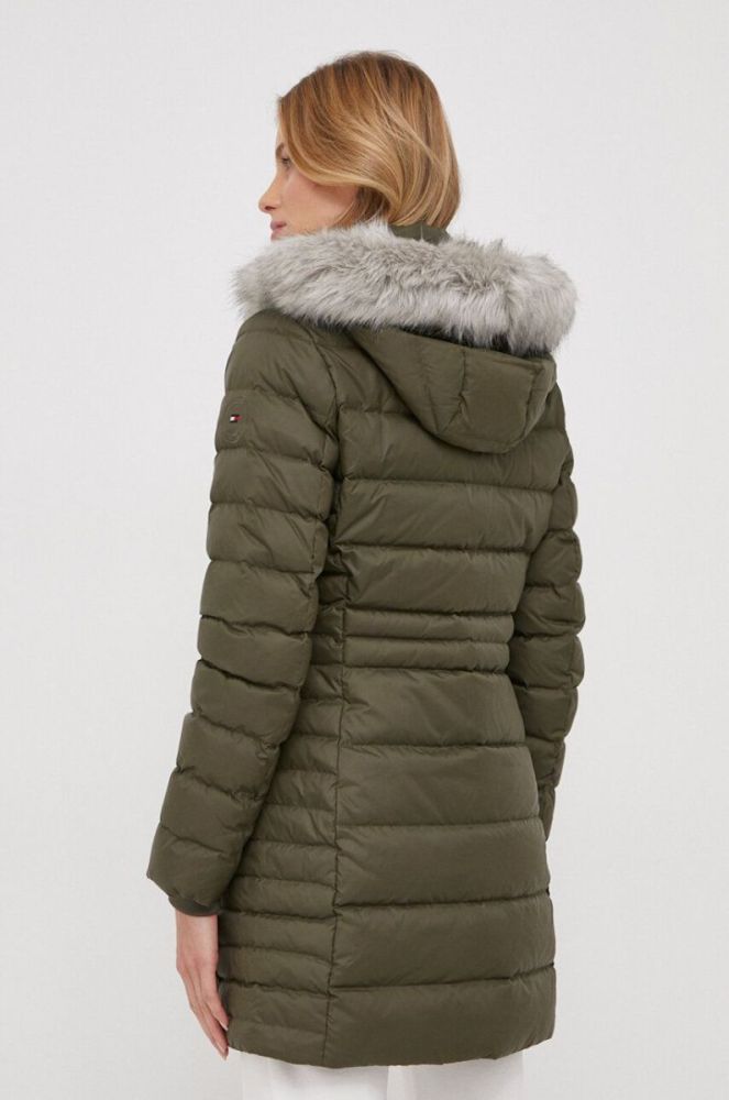 Пухова куртка Tommy Hilfiger жіноча колір коричневий зимова (3420444) фото 3