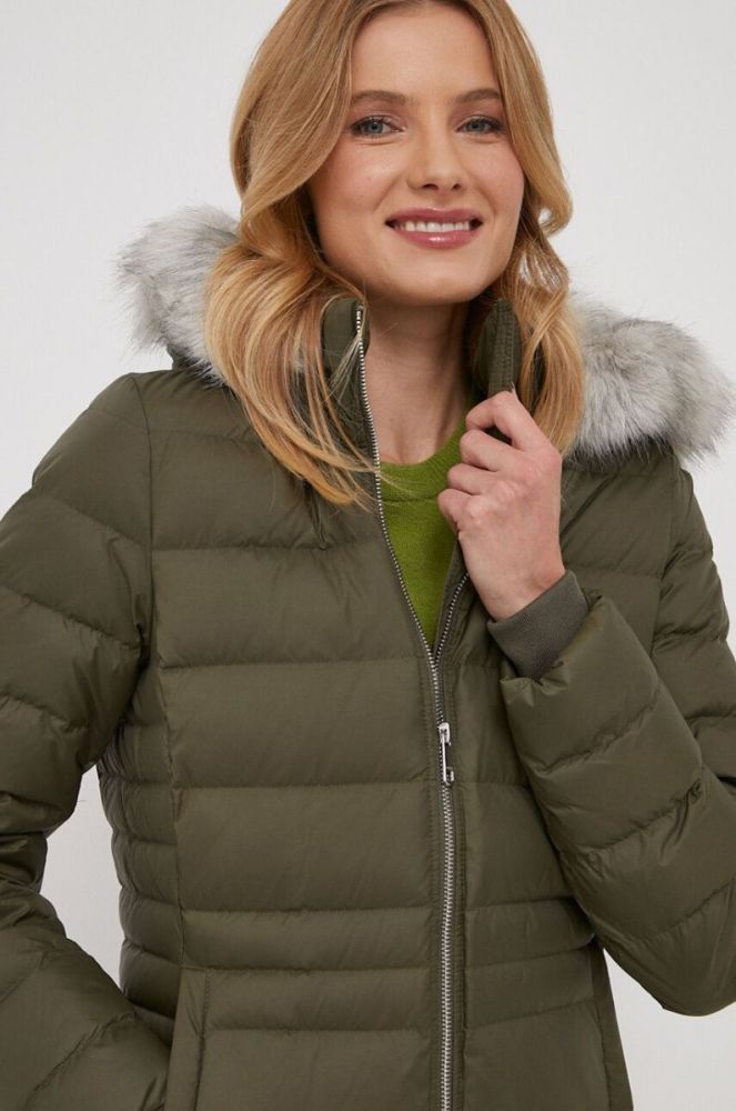 Пухова куртка Tommy Hilfiger жіноча колір коричневий зимова (3420444) фото 4