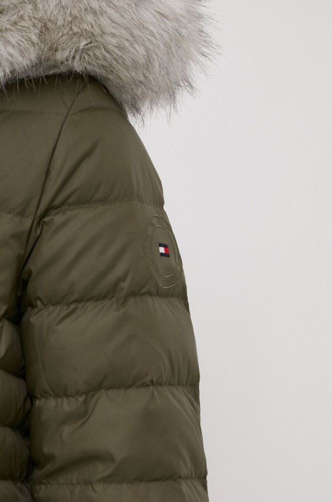 Пухова куртка Tommy Hilfiger жіноча колір коричневий зимова (3420444) фото 5