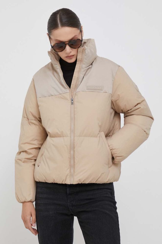 Куртка Tommy Hilfiger жіноча колір бежевий зимова (3458659)