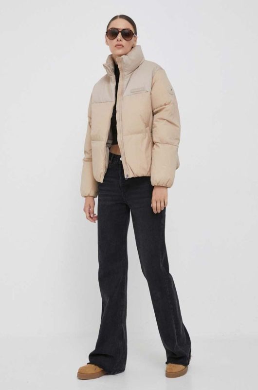 Куртка Tommy Hilfiger жіноча колір бежевий зимова (3458659) фото 2