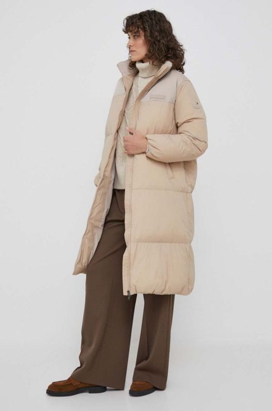 Куртка Tommy Hilfiger жіноча колір бежевий зимова (3485906) фото 2