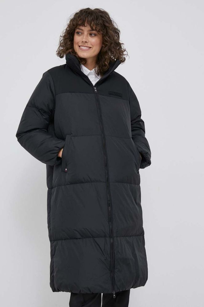 Куртка Tommy Hilfiger жіноча колір чорний зимова (3485897)