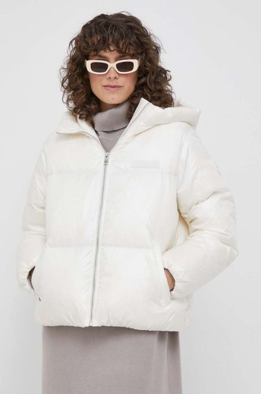 Пуховая куртка Tommy Hilfiger женская цвет бежевый зимняя (3485916)