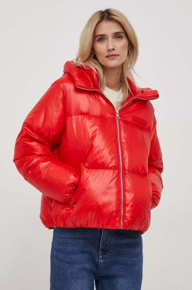 Пухова куртка Tommy Hilfiger жіноча колір червоний зимова (3485911)