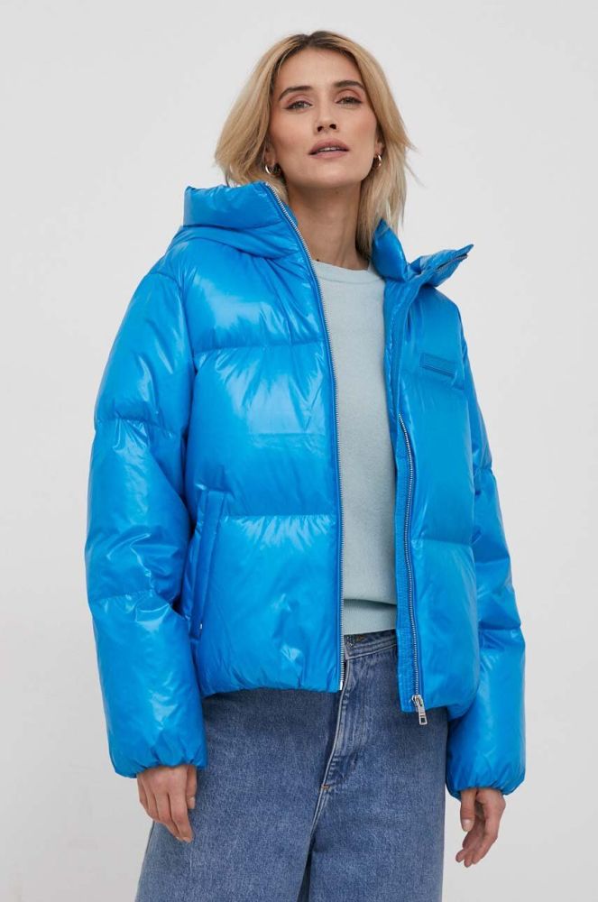 Пухова куртка Tommy Hilfiger жіноча зимова колір блакитний (3485921)