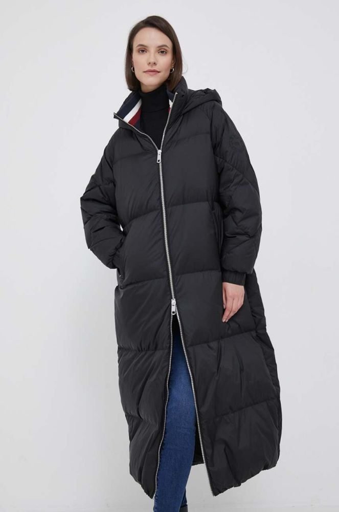 Пухова куртка Tommy Hilfiger жіноча колір чорний зимова (3429541)