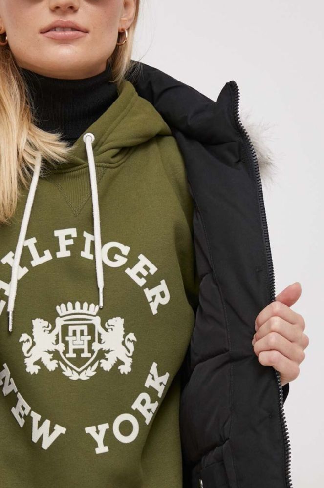 Куртка Tommy Hilfiger жіноча колір чорний зимова (3437825) фото 8