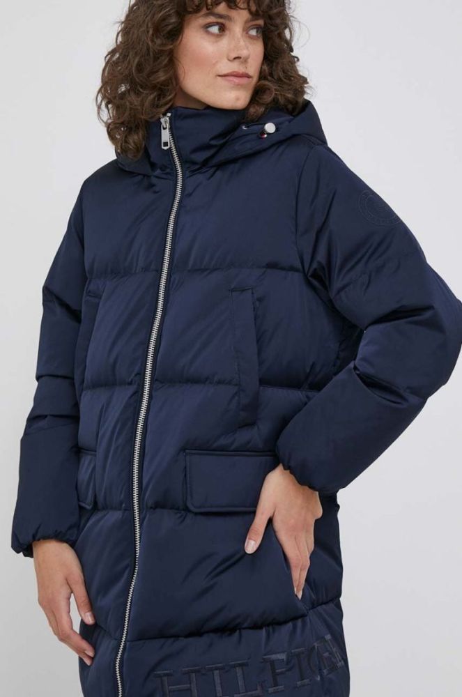 Пухова куртка Tommy Hilfiger жіноча колір синій зимова (3485952) фото 5