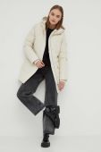 Пухова куртка Tommy Jeans жіноча колір бежевий перехідна (3492840)