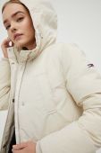 Пухова куртка Tommy Jeans жіноча колір бежевий перехідна (3492840)