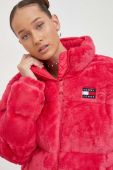 Куртка Tommy Jeans жіноча колір рожевий зимова oversize (3648003)