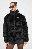 Куртка Tommy Jeans жіноча колір чорний зимова oversize (3647998)