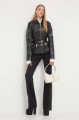 Шкіряна куртка Blugirl Blumarine жіноча колір чорний перехідна