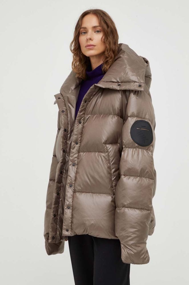 Пухова куртка MMC STUDIO Ilona жіноча колір коричневий зимова oversize (3530757)