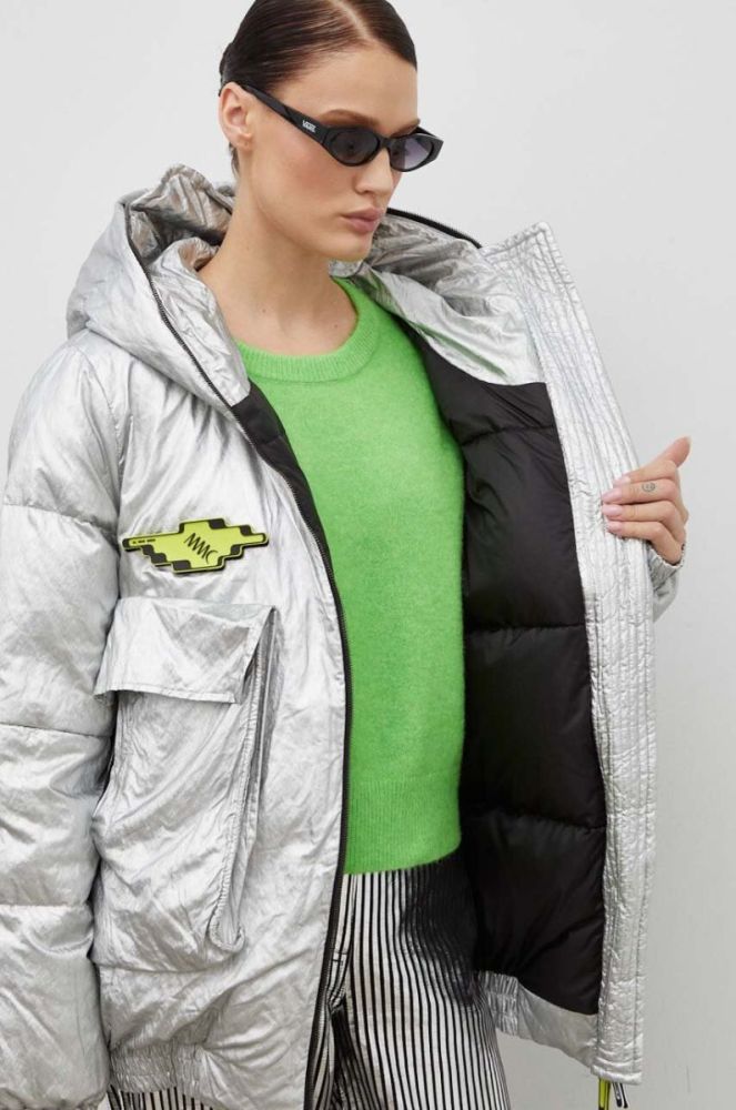 Пухова куртка MMC STUDIO жіноча колір срібний зимова oversize фото 7