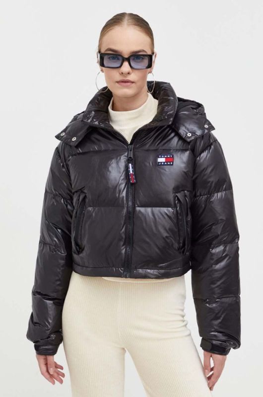 Пухова куртка Tommy Jeans жіноча колір чорний зимова (3504122)