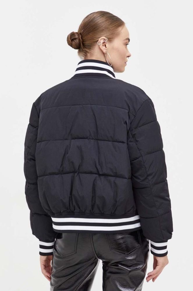Куртка-бомбер Tommy Jeans жіночий колір чорний зимова oversize фото 3