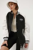 Куртка Tommy Jeans жіноча колір чорний перехідна (3403824)