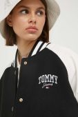 Куртка Tommy Jeans жіноча колір чорний перехідна (3403824)
