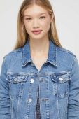 Джинсова куртка Tommy Jeans жіноча перехідна колір блакитний (3592998)