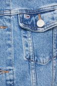 Джинсова куртка Tommy Jeans жіноча перехідна колір блакитний (3592998)