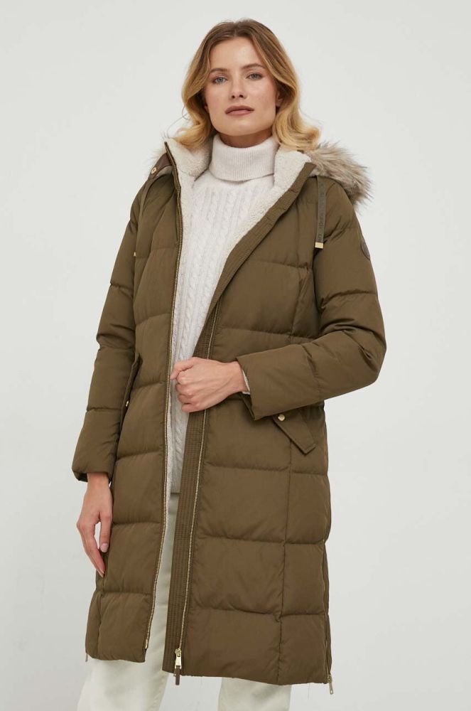 Пухова куртка Lauren Ralph Lauren жіноча колір зелений зимова (3571498)