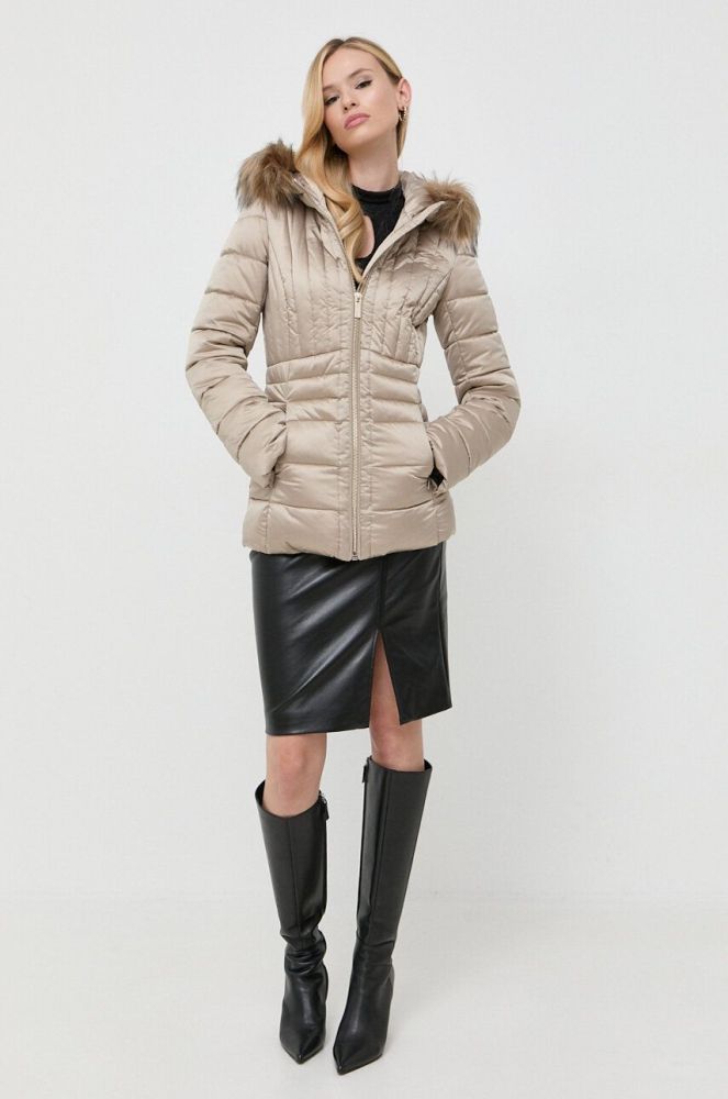 Куртка Marciano Guess жіноча колір бежевий зимова