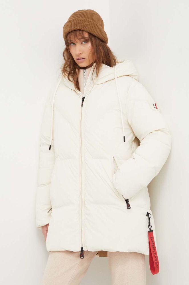 Пухова куртка After Label жіноча колір бежевий зимова