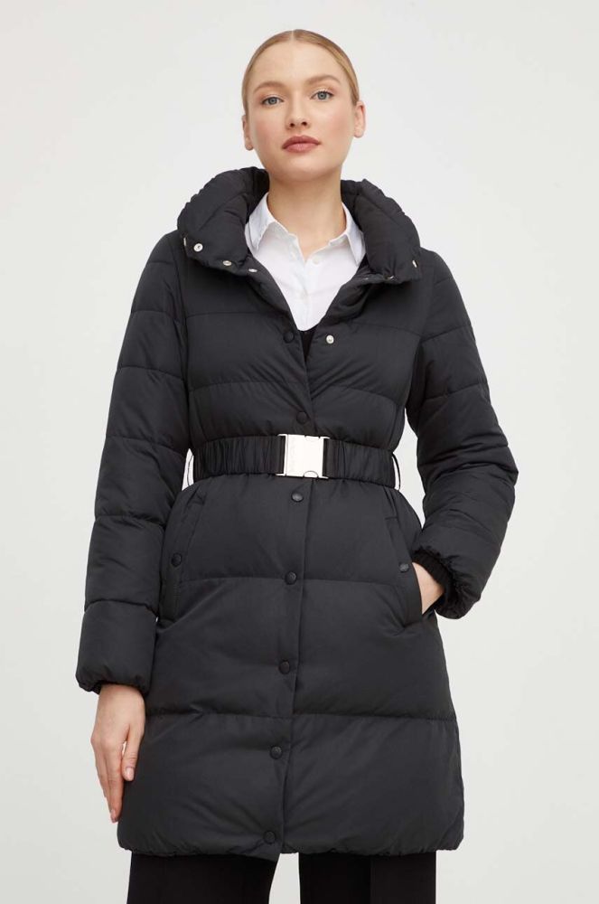 Куртка Patrizia Pepe жіноча колір чорний зимова (3541632)