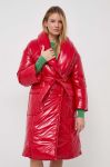 Куртка Patrizia Pepe жіноча колір червоний зимова oversize