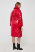 Куртка Patrizia Pepe жіноча колір червоний зимова oversize