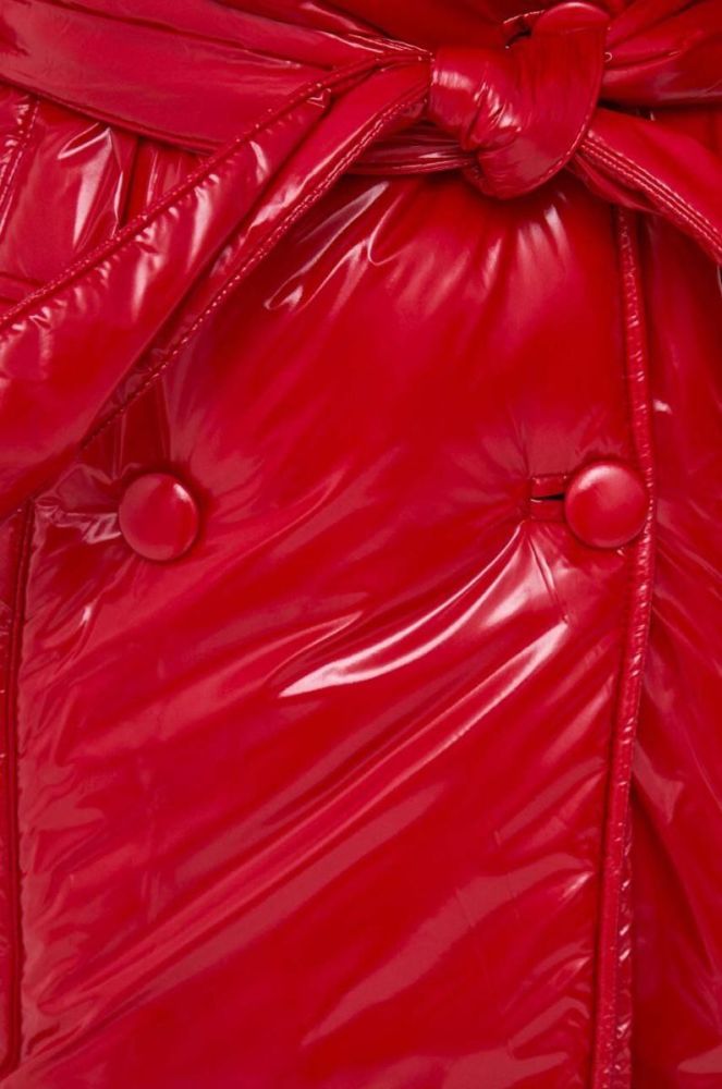 Куртка Patrizia Pepe жіноча колір червоний зимова oversize фото 5