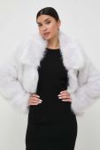 Куртка Patrizia Pepe жіноча колір білий перехідна oversize