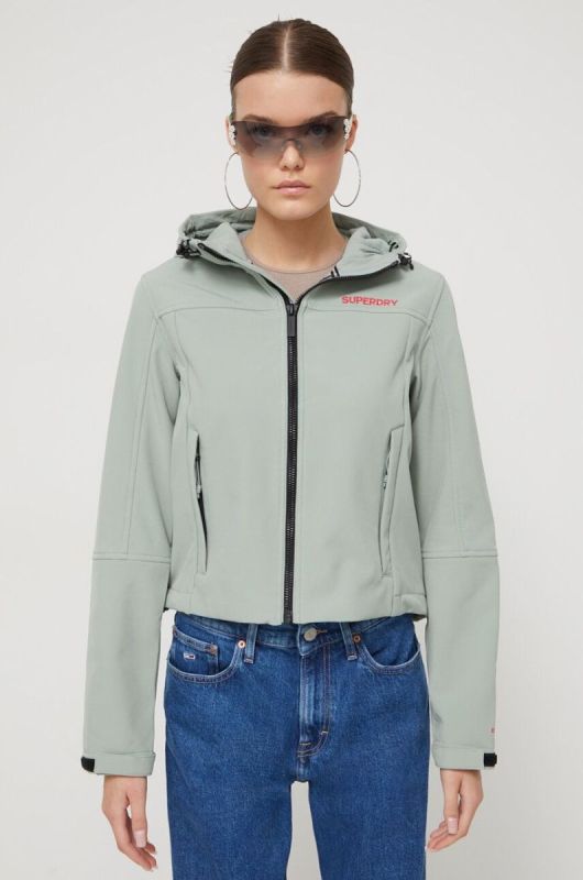 Куртка Superdry жіноча колір зелений перехідна (3574912)